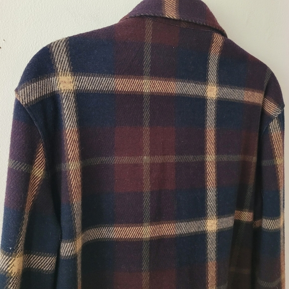 7 Diamonds Mens Generation Plaid Flannel LS Button Down Shirt Medium Burgundy - Picture 10 of 10